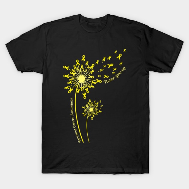 Dandelion Sarcoma Cancer Awareness Never Give Up T-shirt T-Shirt by Elliottda